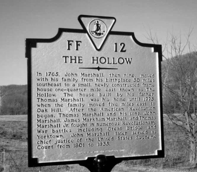 The Hollow Highway Marker